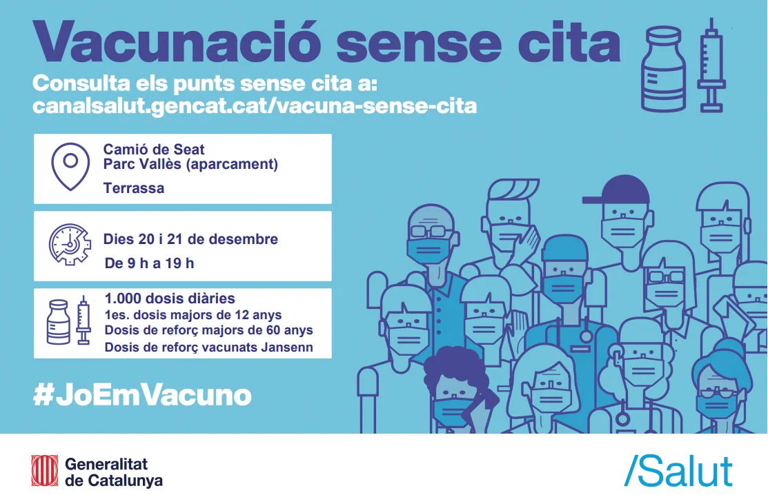 20 i 21 de desembre | Punt de vacunació mòbil al Parc Vallès