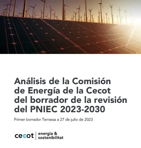 Análisis de la Comisión de Energía de la Cecot del borrador de la revisión del PNIEC 2023-2030