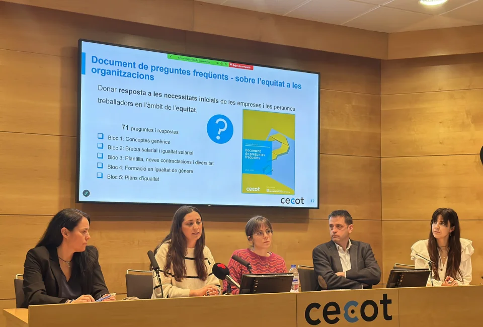 La Cecot impulsa la igualtat i l’equitat de gènere en l’àmbit empresarial mitjançant una bateria d’eines