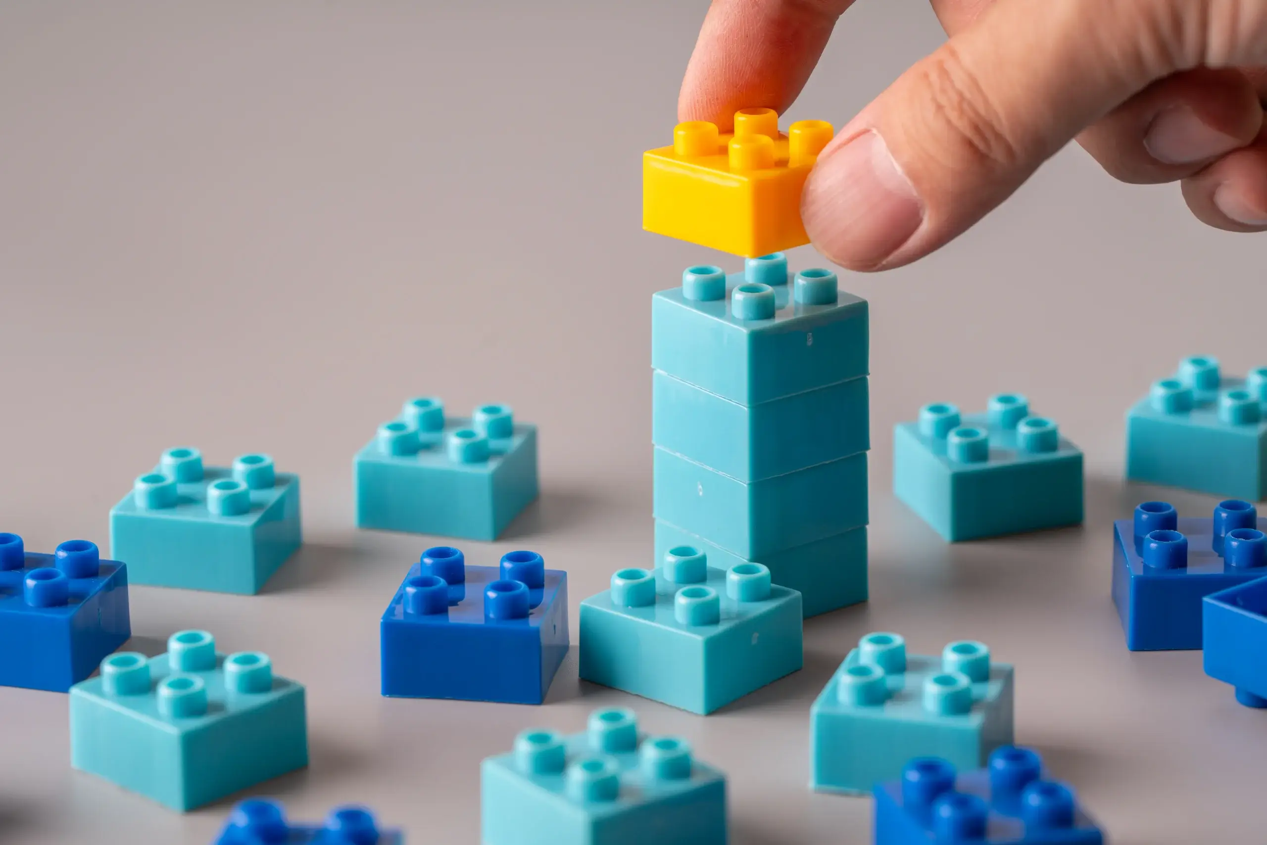 colorful puzzle toy for business & education concept