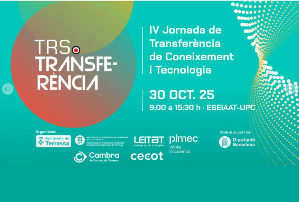 Vine a la IV Jornada de Transferència de Coneixement i Tecnologia de Terrassa