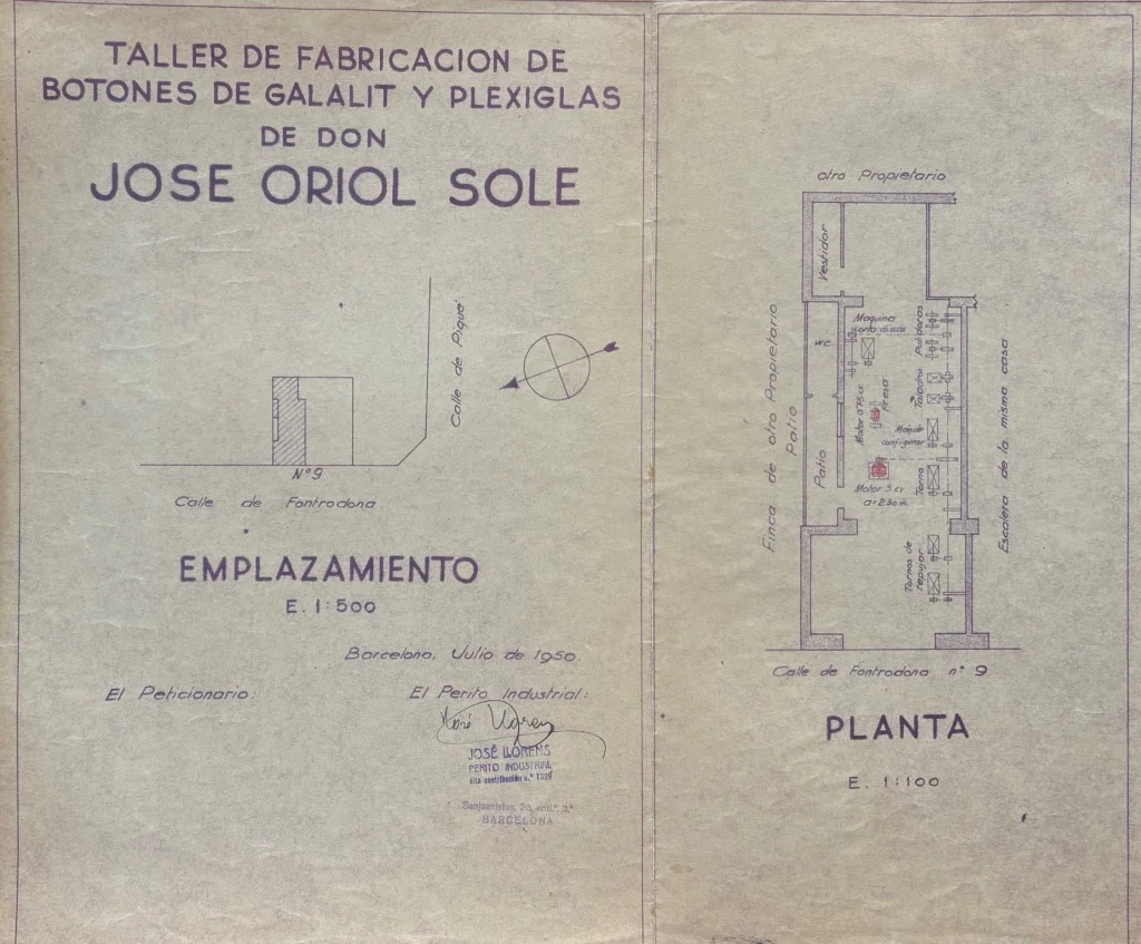 Plànol instal·lacions de Botondor