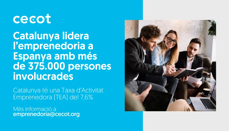 Catalunya lidera l’emprenedoria a Espanya amb més de 375.000 persones involucrades