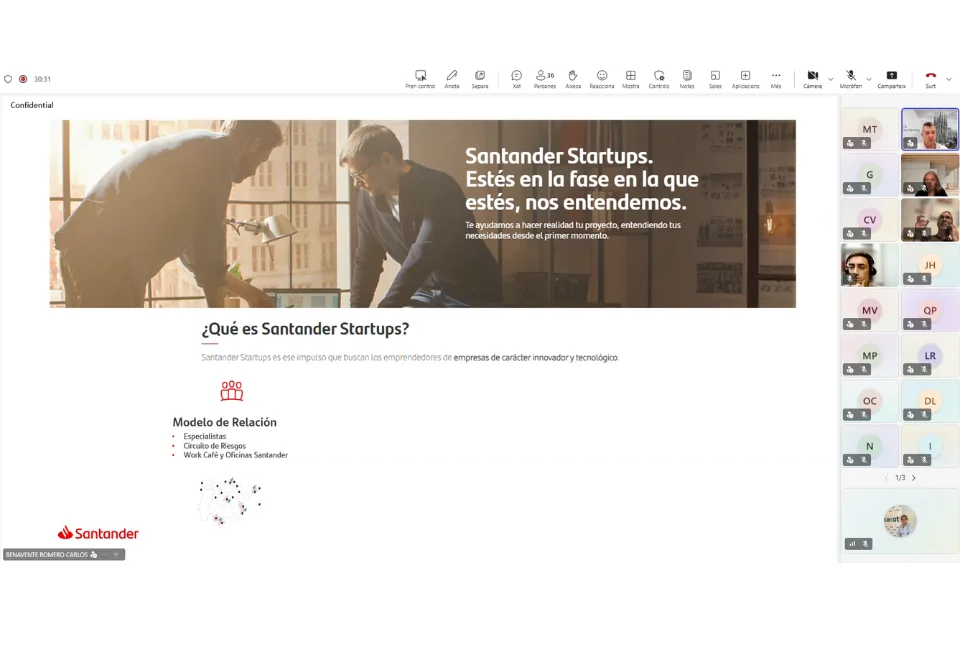 La Cecot i Banc Santander analitzen les alternatives de finançament per a startups i empreses innovadores
