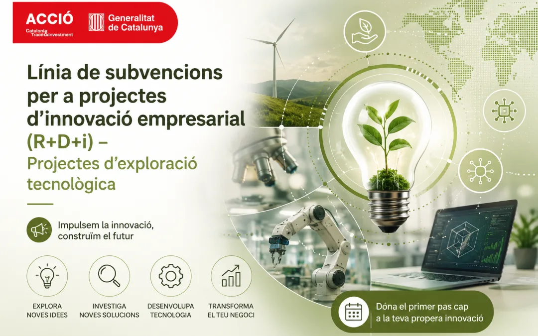 ACCIÓ obre els ajuts 2026 per a projectes d’exploració tecnològica: fins a 30.000 € per projecte